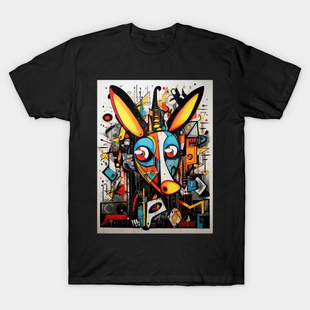 Cartoon Aardvark Graffiti #1 T-Shirt by Chromatic Fusion Studio